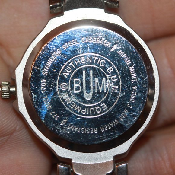 BUM Equipment Ladies Quartz Watch Pink/Purple Face Stainless Steel New Battery - Picture 4 of 5